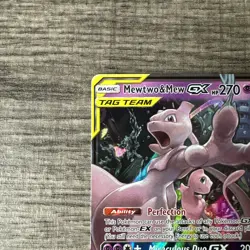 Pokemon TCG Mewtwo & Mew GX Full Art Holo Card 71/236 Unified Minds - Image 2