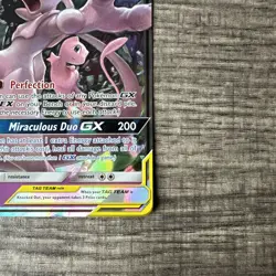 Pokemon TCG Mewtwo & Mew GX Full Art Holo Card 71/236 Unified Minds - Image 4
