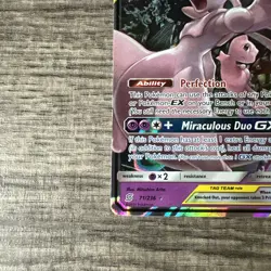 Pokemon TCG Mewtwo & Mew GX Full Art Holo Card 71/236 Unified Minds - Image 5