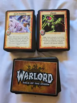Warlord Saga of the Storm CCG TCG 200+ Bulk Card Lot OOP Fantasy Card Game - Image 1