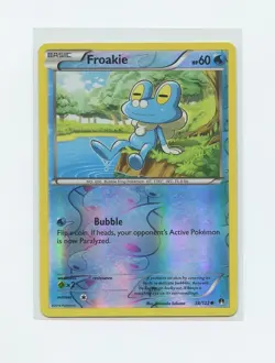 2015 English Pokemon Trading Card XY Breakpoint Reverse Holo 038 Froakie - Image 1
