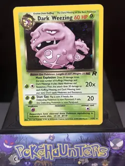 Pokemon Card Dark Weezing 14/82 Team Rocket Holo Rare WOTC Played 4 - Image 1