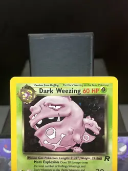 Pokemon Card Dark Weezing 14/82 Team Rocket Holo Rare WOTC Played 4 - Image 2
