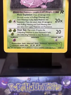 Pokemon Card Dark Weezing 14/82 Team Rocket Holo Rare WOTC Played 4 - Image 3