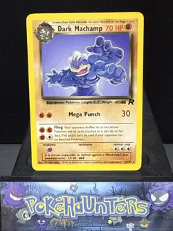 Pokemon Card Dark Machamp 27/82 Team Rocket Non Holo WOTC Light Play - Image 1