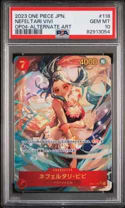 PSA 10 NEFEL TARI VIVI OP04-118 SEC ALT ART 2023 ONE PIECE CARD JAPANESE - Image 1