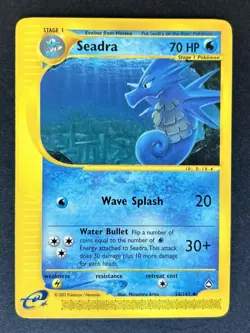 Seadra Aquapolis 58/147 Uncommon Vintage WOTC era E-Reader Pokemon Card LP - Image 1