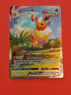 Pokemon Sword & Shield Flareon Vmax Promo Card SWSH 180 Collection Box - Image 1