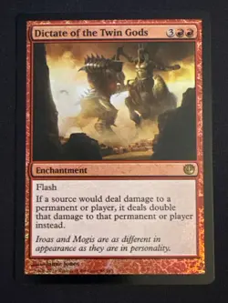 1x Foil Dictate of the Twin Gods (93) Journey into Nyx LP MTG Magic x1 MKE - Image 1