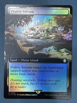 FOIL Prairie Stream (Extended Art) Foil Fallout MTG PIP pack fresh edh - Image 1