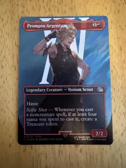 Prompto Argentum (Borderless) (Surge Foil) #532 (NM) Final Fantasy FIN Magic MTG - Image 1
