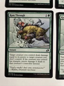 4x Mtg Ikoria Lair Of Behemoths Ram Through NM/M Magic the Gathering - Image 2