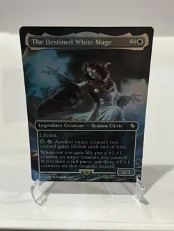 MTG Final Fantasy - The Destined White Mage (Borderless Foil) - Image 1