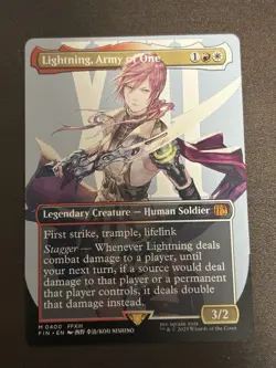 MTG Lightning, Army of One (Borderless) English Final Fantasy FIN NM M0400 - Image 1