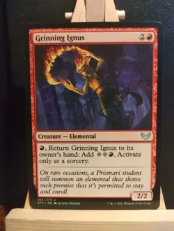 Grinning Ignus - Strixhaven: School of Mages - Uncommon - NM (see pics) - MTG - Image 1