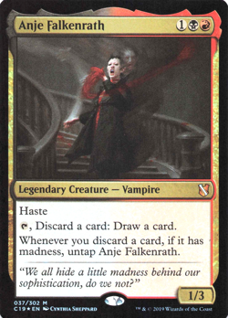 MTG Magic The Gathering Anje Falkenrath Foil C19 Rakdos Vampire Commander - Image 1
