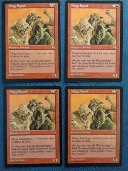 MTG 4x Mogg Squad x4 NM Tempest Magic the Gathering Playset - Image 1