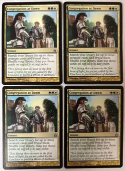 4x Congregation At Dawn Playset +Rare LP - MTG Ravnica: City Of Guilds Commander - Image 1