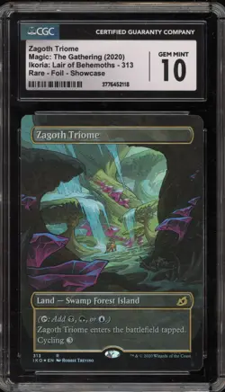 Magic the Gathering MTG Zagoth Triome Ikor Behemoths Showcase Foil #313 CGC 10 - Image 1