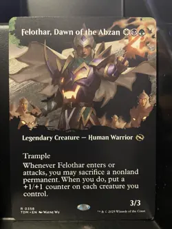 Felothar Dawn of the Abzan SHOWCASE BORDERLESS NM/M Tarkir Dragonstorm MTG Card - Image 1