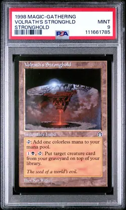 1998 MTG STRONGHOLD VOLRATH'S STRONGHOLD PSA 9 - Image 1