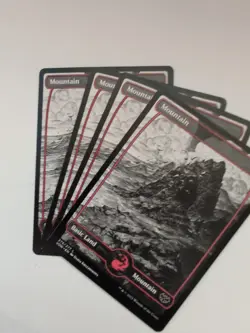 MTG *4 Mountain Basic Land Full Art 275/277* (NM) Crimson Vow Magic Gathering - Image 1