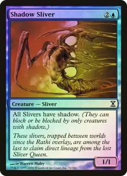Time Spiral MTG Foil Shadow Sliver Magic - Image 1