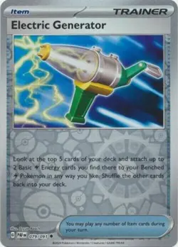 4x Electric Generator (Playset)- 079/091 - Paldean Fates Reverse Holo NM Pokemon - Image 1