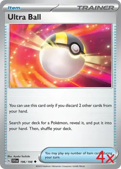4x Ultra Ball (Playset) - 196/198 - Scarlet & Violet - NM - Pokemon - Read Desc. - Image 1
