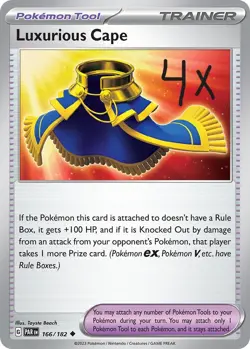 4x Luxurious Cape (Playset) - 166/182 - Paradox Rift - NM - Pokemon - Read Desc. - Image 1