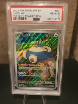 PSA 10 Snorlax #051 Pokemon SVP Black Star Promos English 2023 - Image 1