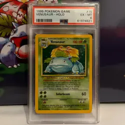 Venusaur - Holo Rare Base Set 15/102 - PSA 6 EX-MT Pokemon TCG Graded Slab - Image 1