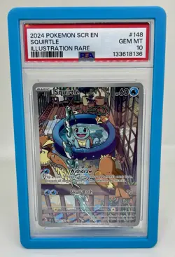 2024 POKEMON SCR EN-STELLAR CROWN ILLUSTRATION RARE 148 SQUIRTLE PSA 10 GEM MINT - Image 1