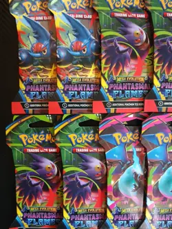2025 Pokemon Phantasmal Flames Sleeved Booster Pack Lot x18 - Image 2