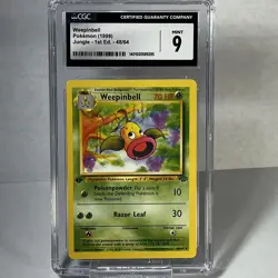 Weepinbell Pokemon (1999) Jungle 1st Edition 48/64 CGC 9 - Image 1