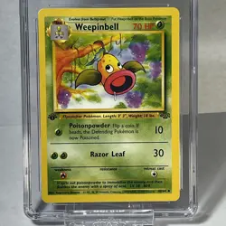 Weepinbell Pokemon (1999) Jungle 1st Edition 48/64 CGC 9 - Image 2