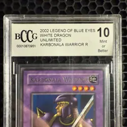 2002 Yugioh Unlimited Karbonala Warrior (LOB) BCCG 10 - Image 3