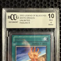 2002 Yugioh Unlimited Fissure Warrior (LOB) BCCG 10 - Image 3