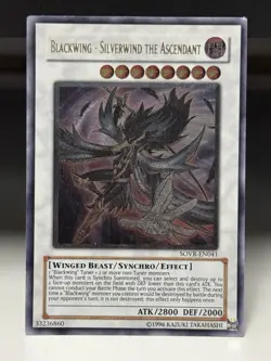 Yugioh! MP Blackwing - Silverwind the Ascendant - SOVR-EN041 - Ultimate Rare - U - Image 1