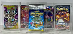 TCG Magnetic Acrylic Booster Pack Case Holder Fit Pokemon Magic Yu-Gi-Oh Metazoo - Image 1