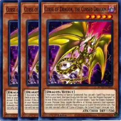 Yugioh - Curse of Dragon the Cursed x 3 - 1st Edition LP - Plus Free Holo Card - Image 1