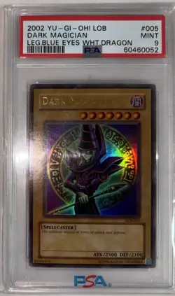 2002 Yu-Gi-Oh! LOB Dark Magician Card #005 MINT PSA GRADE 9 (60460052) - Image 1