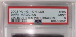 2002 Yu-Gi-Oh! LOB Dark Magician Card #005 MINT PSA GRADE 9 (60460052) - Image 2