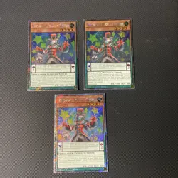 3X Playset Performapal Pendulum Sorcerer 1st Ed Platinum Secret Rare RA04-EN242 - Image 1