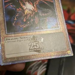 *** RED-EYES BLACK DRAGON *** QUARTER CENTURY SECRET RARE LC01-EN006 YUGIOH! - Image 2