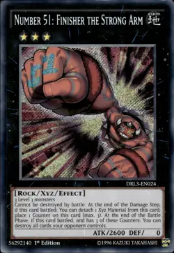 Number 51: Finisher The Strong Arm - Secret Rare 1st Ed DRL3-EN024 - MP - YuGiOh - Image 1