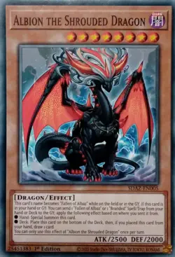 SDAZ-EN005 ALBION THE SHROUDED DRAGON COMMON 1ST EDITION YuGiOh CARD - Image 1