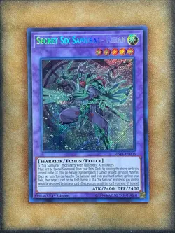 Yugioh Secret Six Samurai - Rihan SPWA-EN006 Secret Rare 1st Ed NM - Image 1