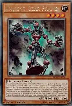 LED2-EN030 ANCIENT GEAR FRAME RARE 1ST EDITION YuGiOh CARD - Image 1