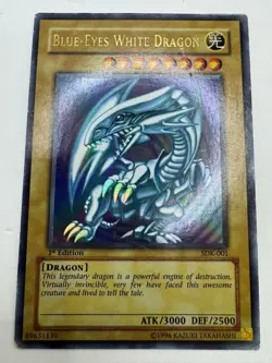 Yugioh 【U.S./DDP】Blue-Eyes White Dragon SDK-001 Old Asian 1st edition Ultra Rare - Image 1